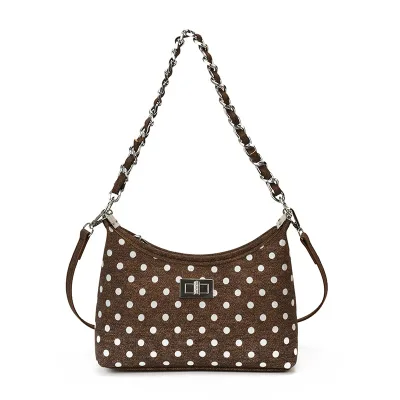 Korean Style Polka Dot Bag 2026 Summer New Fashionable commuter Crossbody Shoulder Handbag