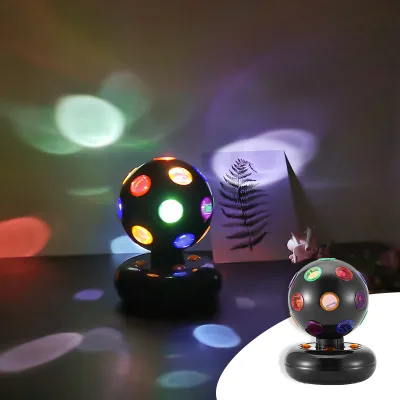 Portable Standing Rotating Disco Ball With Base LED Light Disco Mirror Ball Decorations for Parties Nightclubs Bar