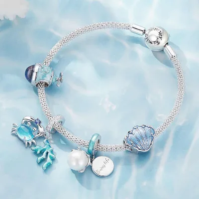 Original Design Simple and Fashionable 925 Sterling Silver Ocean Crab Shell-themed Charming Jewelry Bracelet