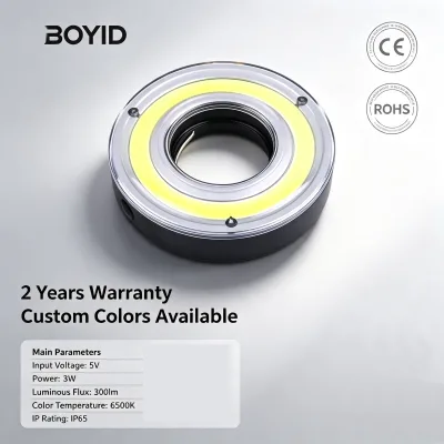Boyid Factory's Wholesale LED Hand Light 3*AAA Dry Battery Tent Light Multifunctional COB Camping Lamps ABS IP54 CE Dimmable