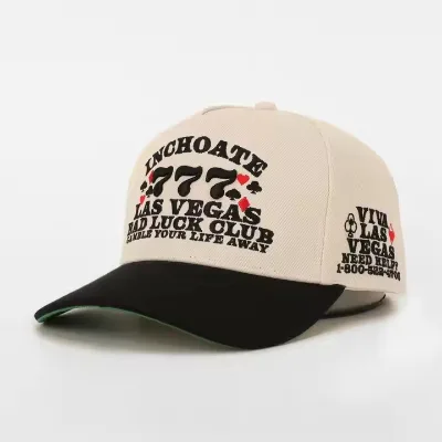 High Quality Custom 5 Panel a Frame Two Tone Flannel Baseball Hat 3D Embroidery Puff Logo Sporty Structured Gorras