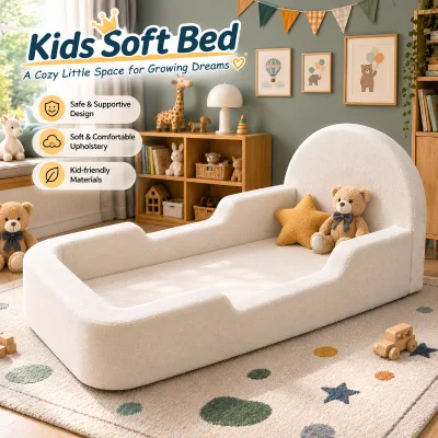 Low Floor Design Toddler Bed Montessori CertiPUR-US OEKO-TEX High Density Foam Machine Washable Bedroom Furniture Ages 3+
