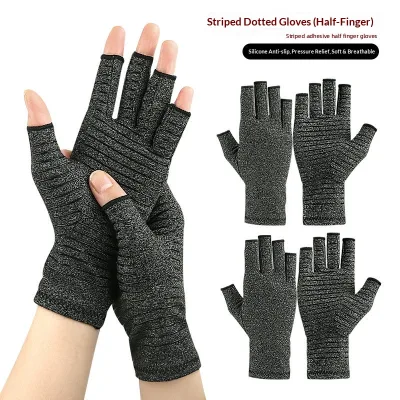 PU Half-Finger Gloves Soft Non-Slip Breathable Pressure-Relief Palm Padding for Fitness Sports Cycling