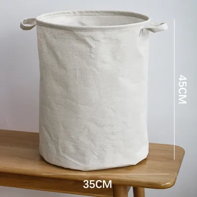 Custom Eco-Friendly Durable Foldable Laundry Basket for Dirty Clothes Towels Organic Cotton Customizable Size Color Bathroom