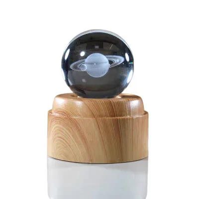 Modern 3D Laser Engraved Crystal Ball Ambient Lighting Multi-Functional Gift Creative Home Decoration for Bedroom Novelty