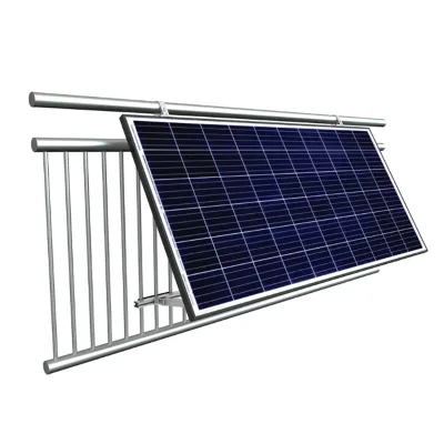 Portable Adjustable Solar Bracket for Balcony Aluminum Alloy Railing Panel Mount Frame with Tilt Angle and Simple Installation