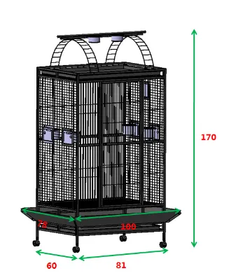 Custom Plated Line Folding Pigeon Parrot Bird Breeding Cage New Large Simple Portable Canary Cage