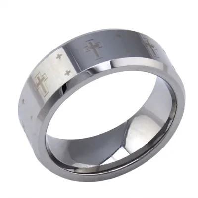 Christian Jewelry Tungsten Carbide Jesus Cross Ring Jesus Jewelry Rings Religious Band