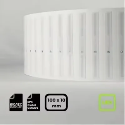 Mini UHF RFID ISO18000-6C/EPC C1G2 Green/Red LED Label Tag 860-960MHz Frequency Passive for Asset Library Management