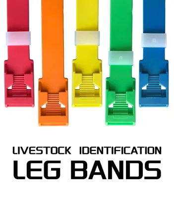 Cattle Leg Band Livestock Identification Bands Cow Identification Tape Foot Ring Adjustable Clips for Livestock Farm Animal