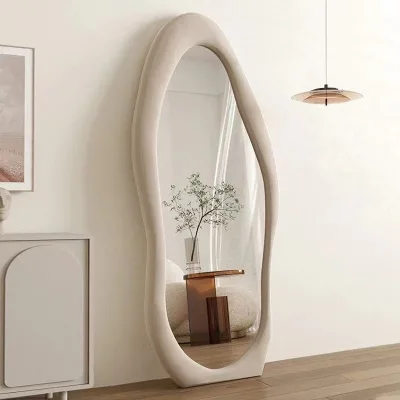 Large Modern Home Decor Wavy Mirror Wall Mounted for Living Room Bathroom-Wedding Decorative Spiegel Long Wave Irregular Shaped