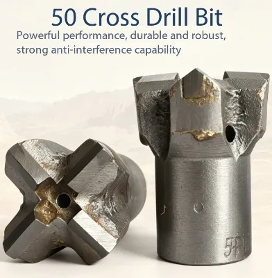 Factory Spot Supply Tungsten Carbide Mining Cross Drill Bits 50mm Stable Drilling Performance Excellent Slag Drilling Tool