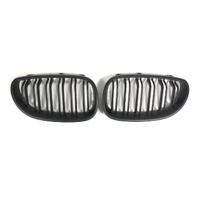 Matte Black ABS Double-Slat Front Grille for E60 E61 2004-2009 Decoration