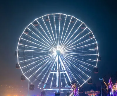 Synchronized RGBW DMX512 IP65 LED Point Light Mesh for Theme Park Ferris Wheel Light Shows