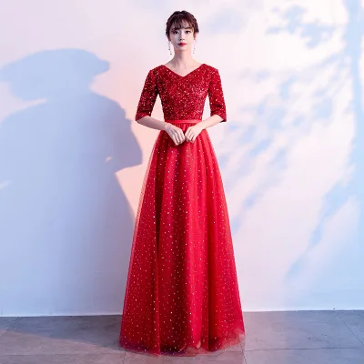 New Lace Top Evening Gowns Tulle Wedding Guest Dress Ankle Length Mother of the Bride Dresses