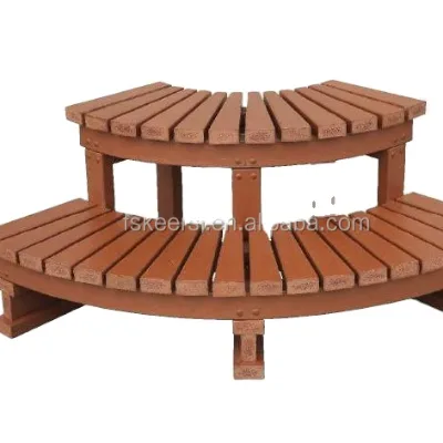 Curved Bathtub Steps Two- Layer With Redius PS Spa Hot Tub Accessory Swim Step