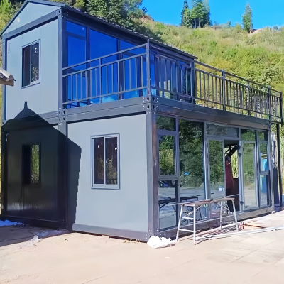 Modular Home 2-6 Bedrooms Detachable Office Hotel for Apartments 40ft Container House Portable Prefab Steel Kitchen School