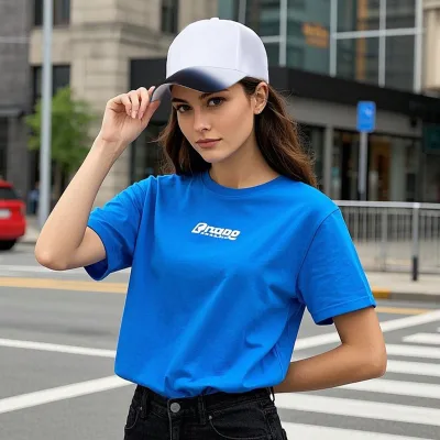 Custom Men's Embroidered Metal Buckle Gradient Ramp Baseball Cap Sporty Street Style Polyester Adjustable with Baseball Cap