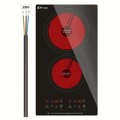 H-one Ceramic Cooker Direct Sales 3000W 220-240V Built-in Independent Control Dual Burners Kitchen Stove