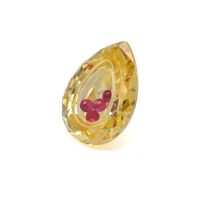 Synthetic Yellow Color Loose Gemstones Cubic Zirconia Stones Pear Shape Synthetic Diamond Cubic Zirconia Gemstone