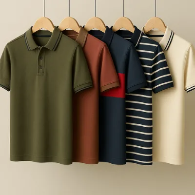 Men's short-sleeved polo shirts
