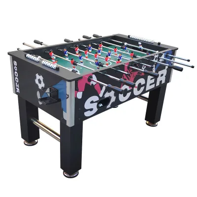 Indoor Large Classic 1.4m Foosball Table Standard Adult Soccer Game Sturdy Mdf Frame Home Competitive Table Football Machine