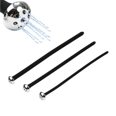 Silicone Urethral Sounds 7 Holes Head Metal BDSM Sex Toy Penis Plug Dilator for Male