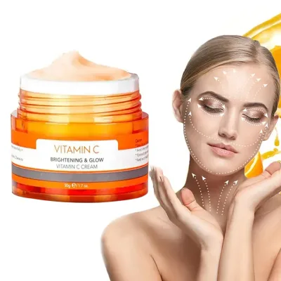 Vitamin C Cream with Niacinamide Glutathione Hyaluronic Acid Moisturising Brighten Skin Colour Anti Aging Face Facial Lotion