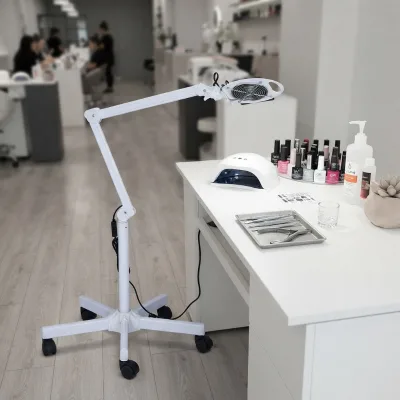 Nail Dust Collector Air Filter Fan for Nail Salon Multi-angle Adjustment Floor-standing Pedicure Instrument Fast Vacuuming
