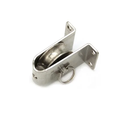 316 Stainless Steel Wire Rope Fitting Marine 50mm Stainless Steel Vertical Type Fixed Pulley