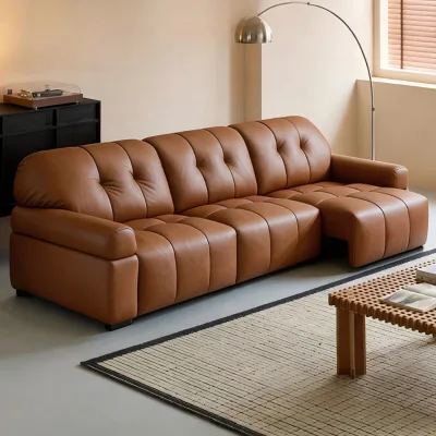 Electric Retractable Functional One Seat Sofa New Designer Model Black Sugar Cloud Smart Electric Sofa Bed Dual-Use Solid Wood