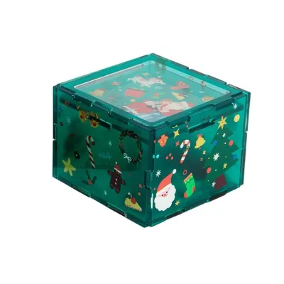 Custom DIY Acrylic Music Box - Hand-Cranked Music Box Popular City Scenic Spot Cultural & Creative Souvenir
