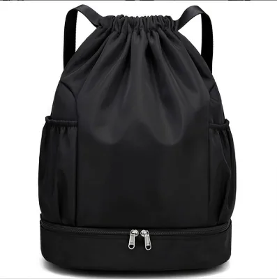 Wholesale Customized Logo Printed Promotional Waterproof Zipper Closure Polyester Mesh Lining Shop Gym Sport Backpack