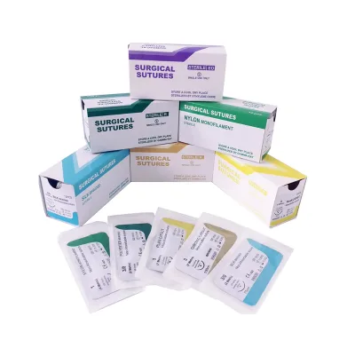Kit De Meniscus Surgical Suture Needles Polypropylene Suture 6-0 Double Needle Round Body