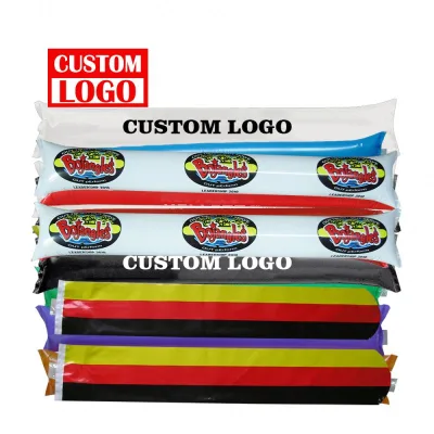 Customizable Logo Eco-Friendly Inflatable Stick Reusable Cheering Balloon Stick Inflatable Cheering Sticks
