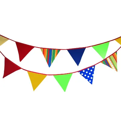 Gahumi Eco-Friendly Promotional Plastic Pennants Flags Triangular Flags PE Pennant Banner String Flags with Die Cutting Printing