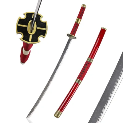 104cm Japanese Anime One Piece Carbon Steel Blade Sandai Kitetsu Roronoa Zoro Katana Sword Metal for Collection