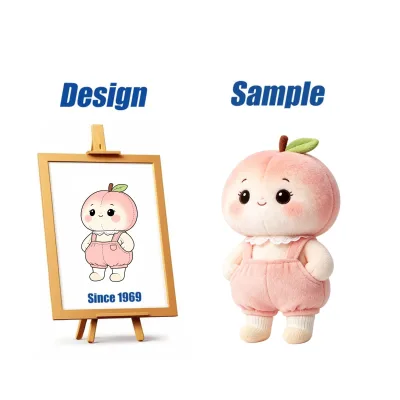Shengye Brand Toy Factory Custom 10cm 15cm 20cm Pink Honey Peach Plush Toy Fruit Super Soft Doll for Girl Holiday Birthday Gift
