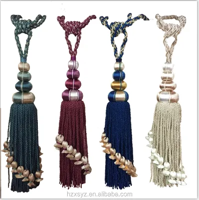 YIZHONG Factory Wholesale New Designs Decorative Elegant Wood Curtain Tassel Tieback