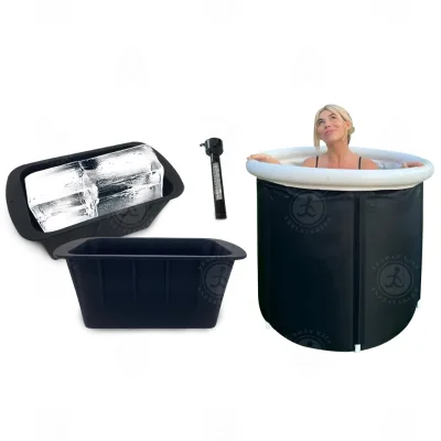 Factory Supply Insulated Ice Bath Barrel Cold Plunge Recovery Inflatable Ice Bath Chiller 0 Degrees