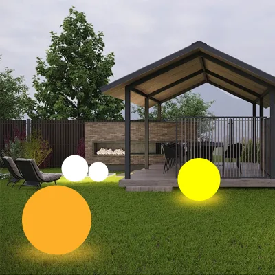 Customized Rechargeable Remote Control Solar Light Balls for Outdoor Garden Road Decoration
