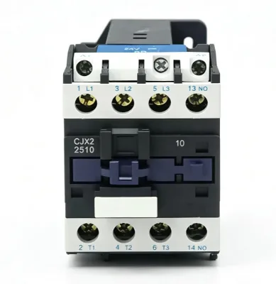 Mingyang CJX2-2510 AC Contactor 25A 1P 1NO Silver Alloy Contact AC220V 380V Coil Low Voltage Magnetic 60Hz Industrial Automation