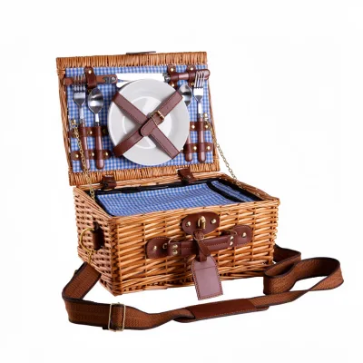 New Design Hot Selling Picnic Basket Multifunctional Usage Durable Hand Made Perfect Idea Gift Wicker Picnic Basket
