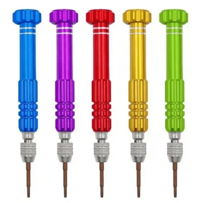Tool 5 in 1 Aluminum Alloy Screwdriver for Mobile Phone Repair and Disassembly Tool 5 in 1 Combination Set KHL2028