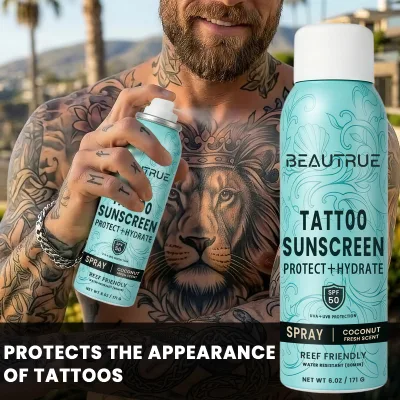 Private Brand Custom Design Sunblock Spray SPF50 HiDef Protection Sport Active Moisturizing Nourishing Sheer Transparent Formula