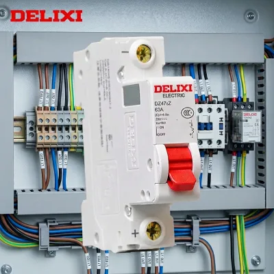 DZ47SZ 1P DC Miniature Circuit Breaker (MCB) 16A/20A 250/500VDC 6kA Breaking Capacity BCD Curve C-Copper Material RTS