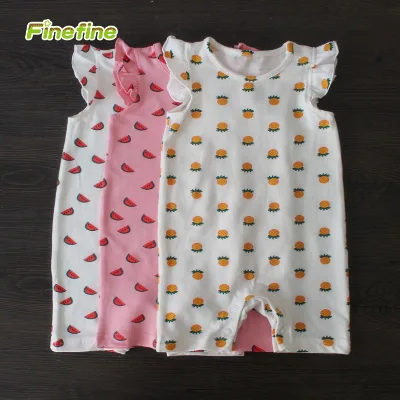 High End Summer New Born Baby Infant Girls Clothing Baby Sleeping Romper