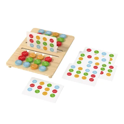 Montessori Wooden Skateboard Puzzle Toy Two Person Brain Game Children's Cognitive Color Shape Toy