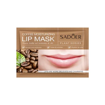 New SADOER Private Label Lip Care Improve Dry Moisturizing Hydrating Coffee Lip Mask Wholesale