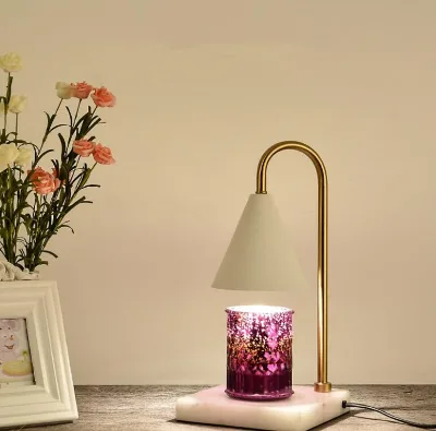 2025 Hot Sale Aromatherapy Light Table Lamp Marble Candle Warmer Lamp
